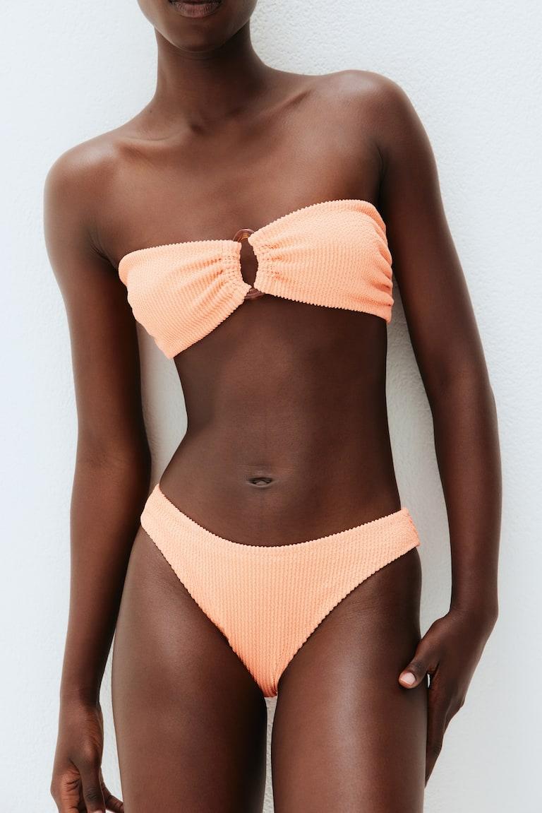 H&M Wattiertes Bandeau-Bikinitop
