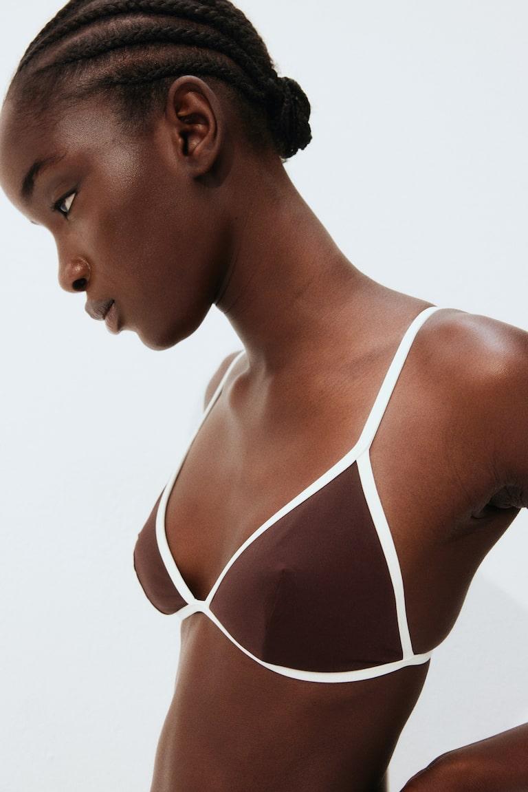 H&M Wattiertes Triangel-Bikinitop