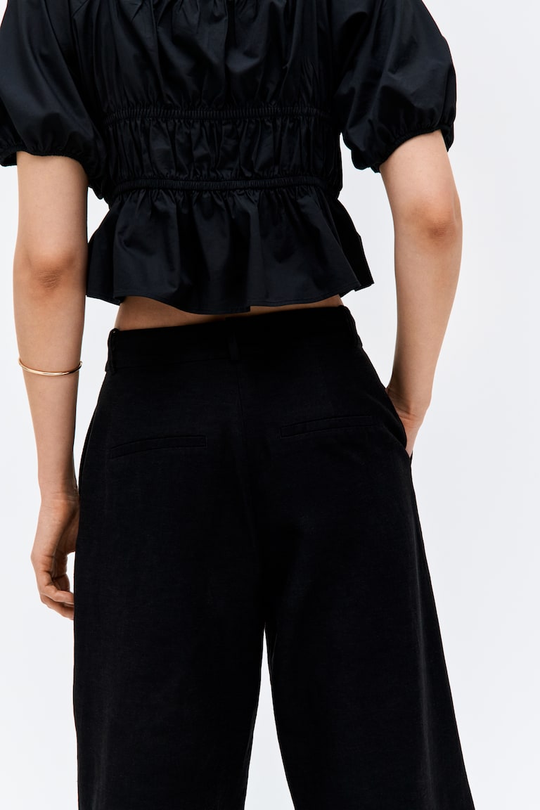 H&M Weite Hose Aus Leinenmix