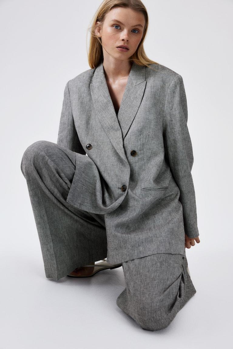 H&M Weite Hose Aus Leinenmix