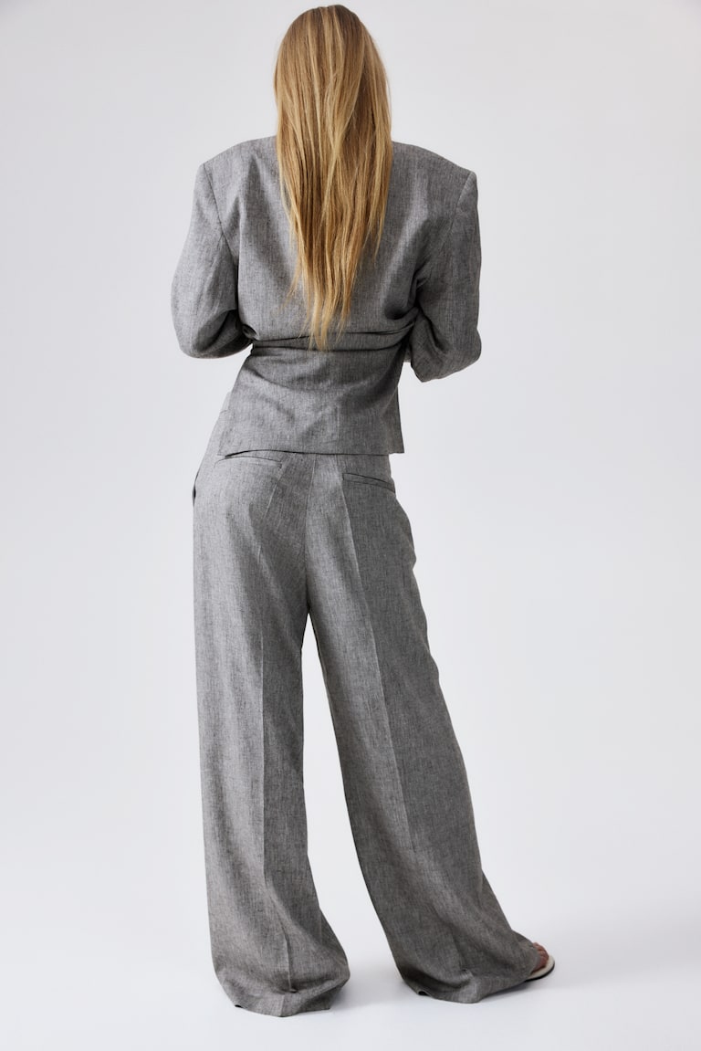 H&M Weite Hose Aus Leinenmix