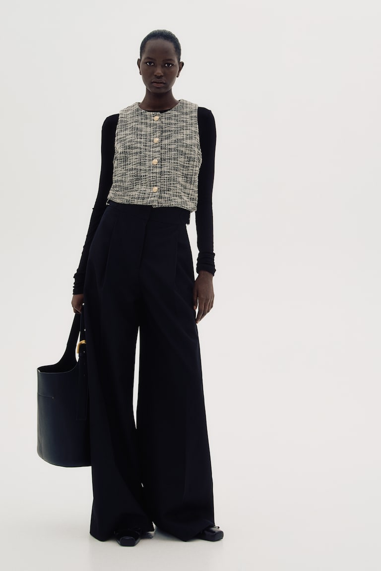 H&M Weste Aus Bouclé-Jersey