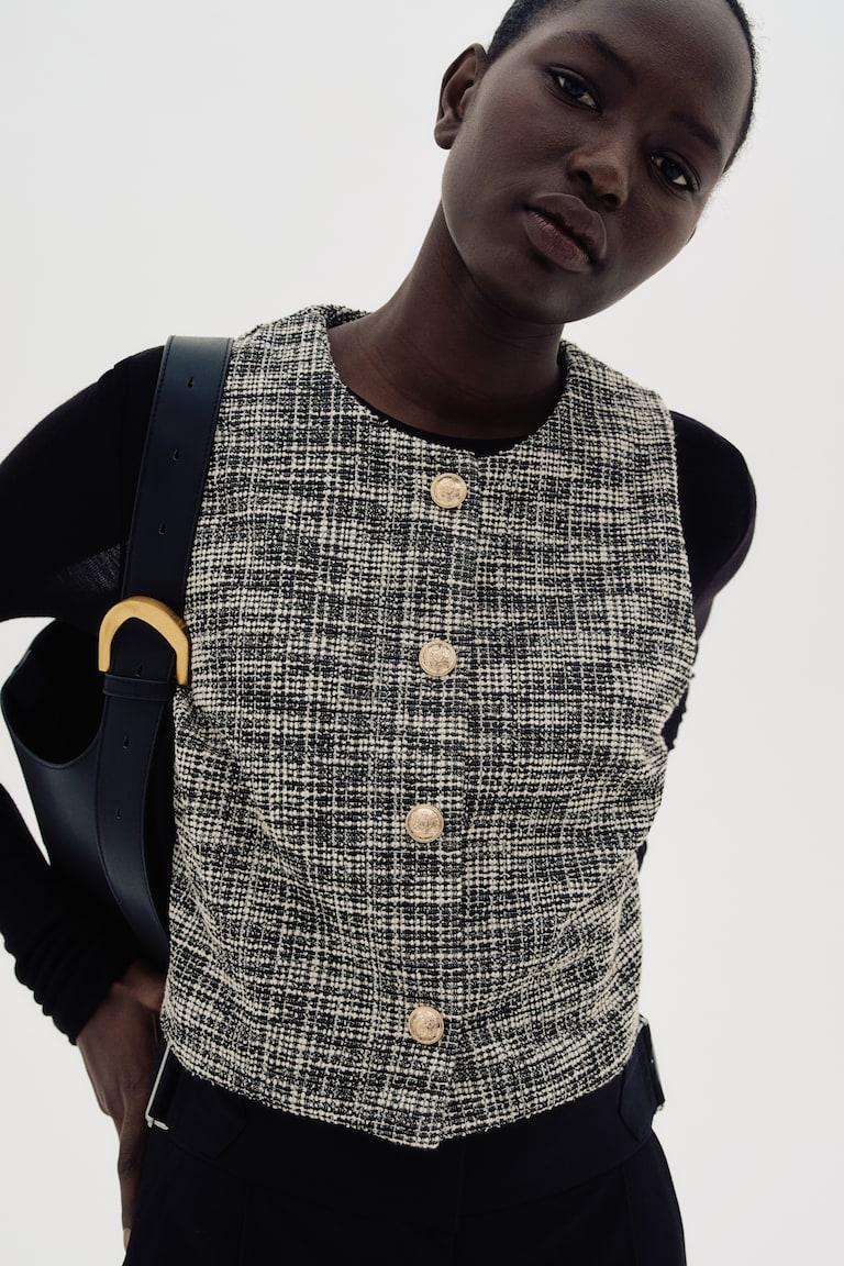 H&M Weste Aus Bouclé-Jersey