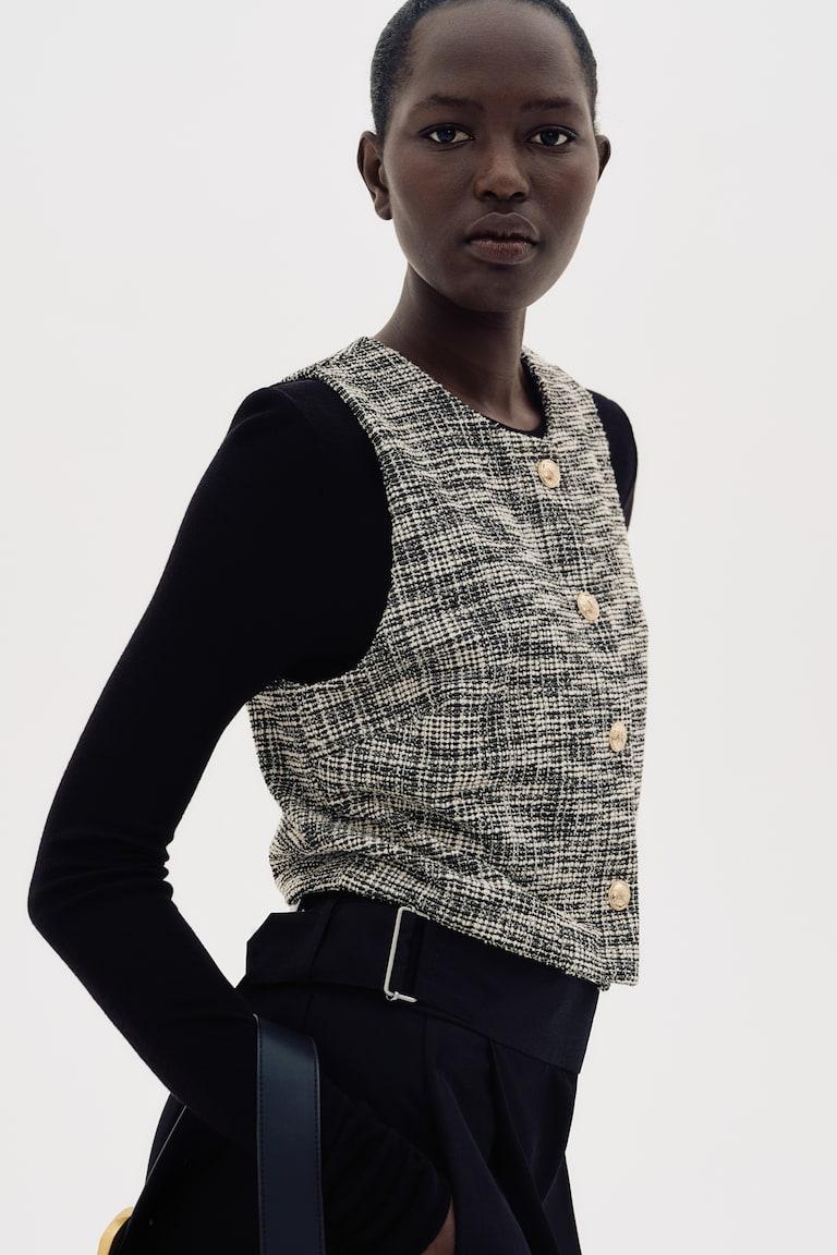 H&M Weste aus Bouclé-Jersey