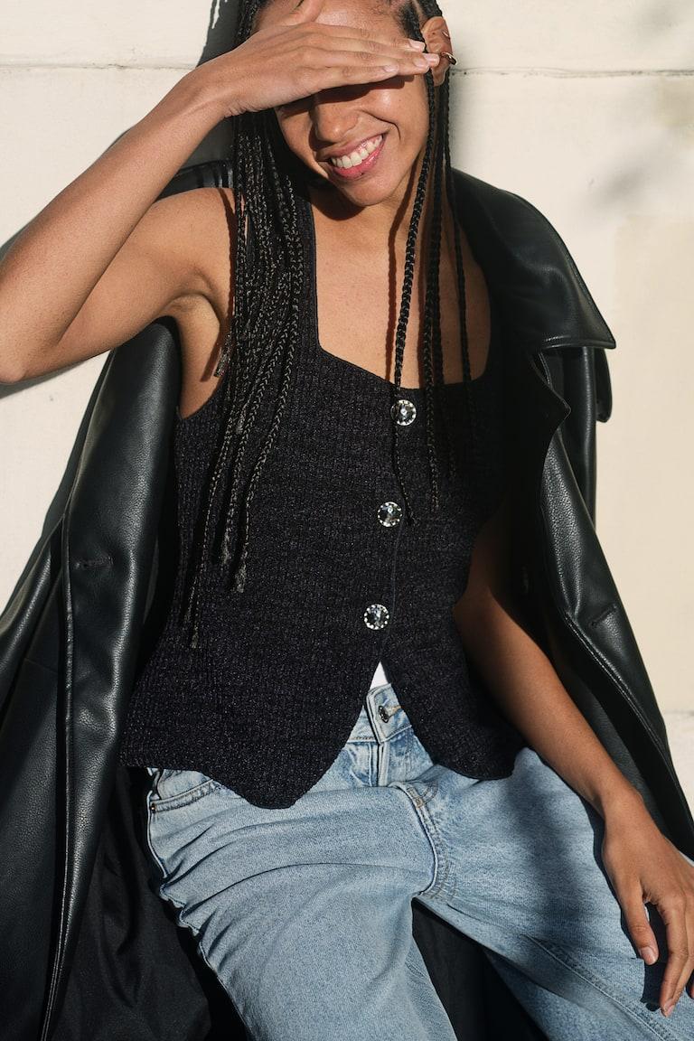 H&M Weste aus Strukturjersey