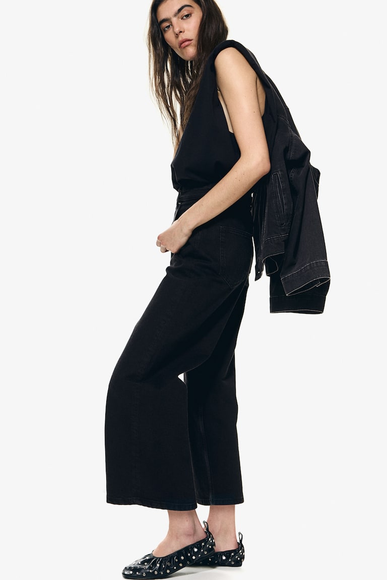 H&M Wide High Cropped Jeans