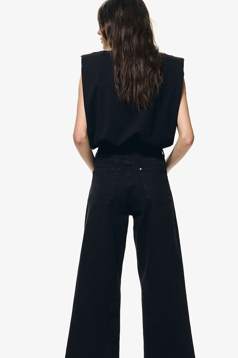 H&M Wide High Cropped Jeans