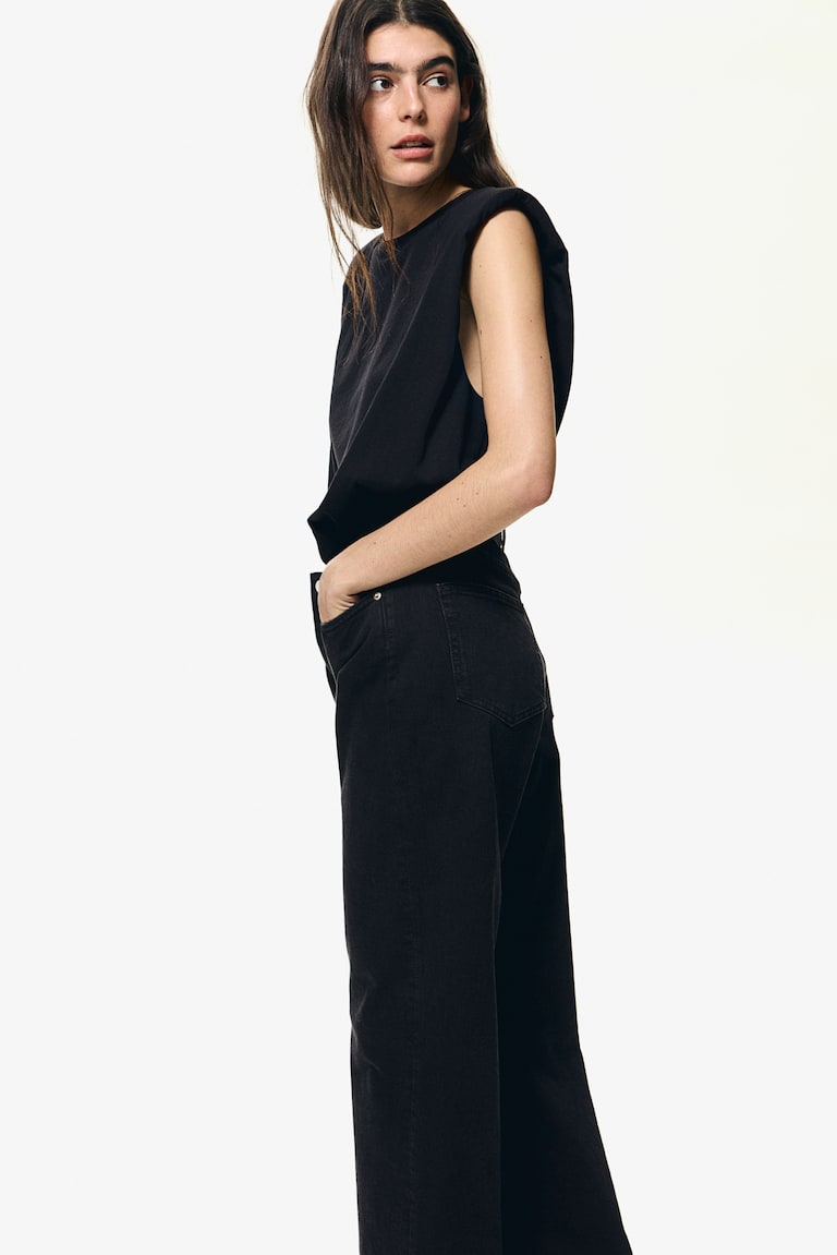 H&M Wide High Cropped Jeans