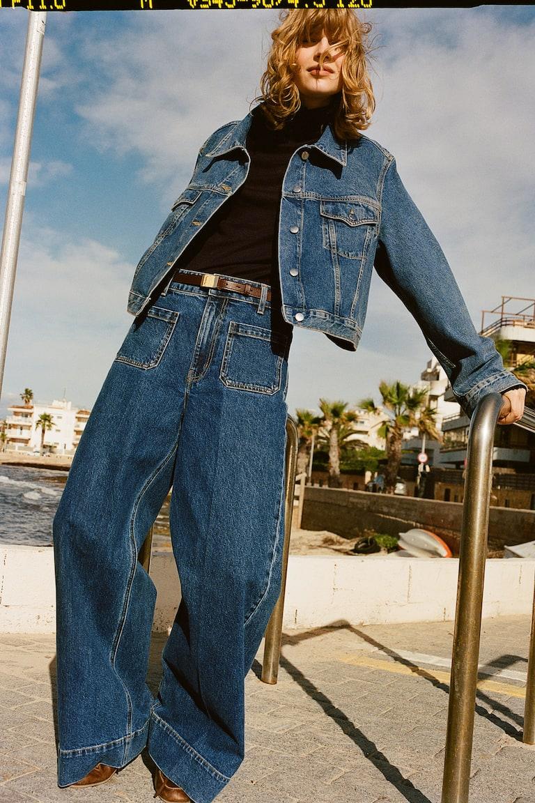 H&M Wide High Jeans