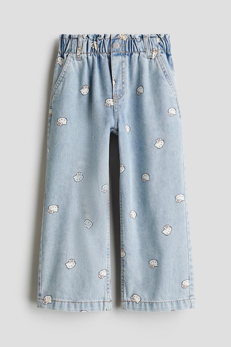 H&M Wide Leg Jeans mit Motivprints