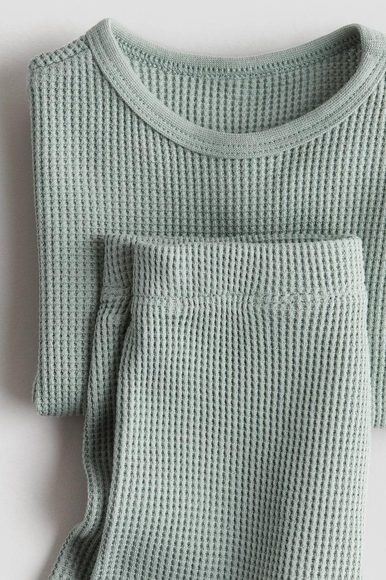 H&M Zweiteiler Aus Baumwolle Mit Waffelstruktur