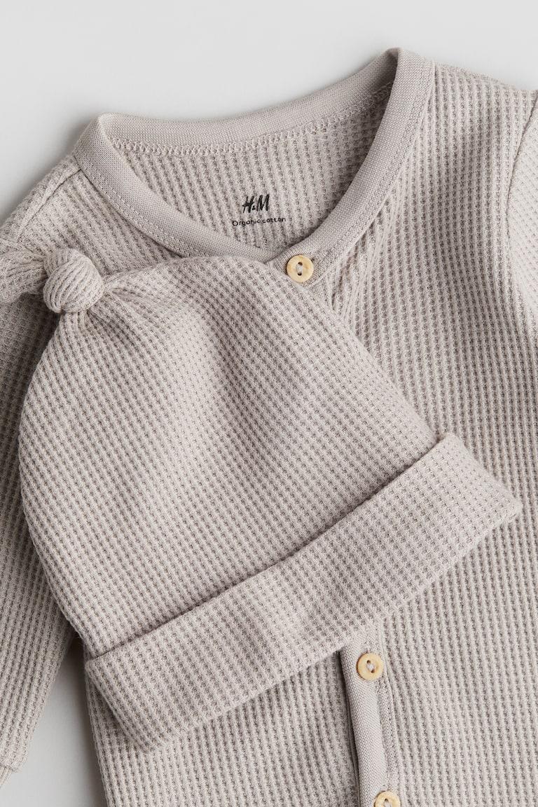 H&M Zweiteiler Aus Baumwolle Mit Waffelstruktur