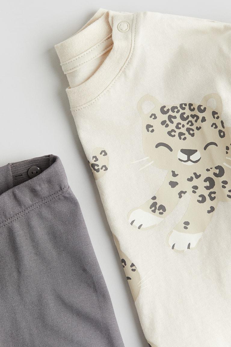 H&M Zweiteiler Aus Baumwolljersey