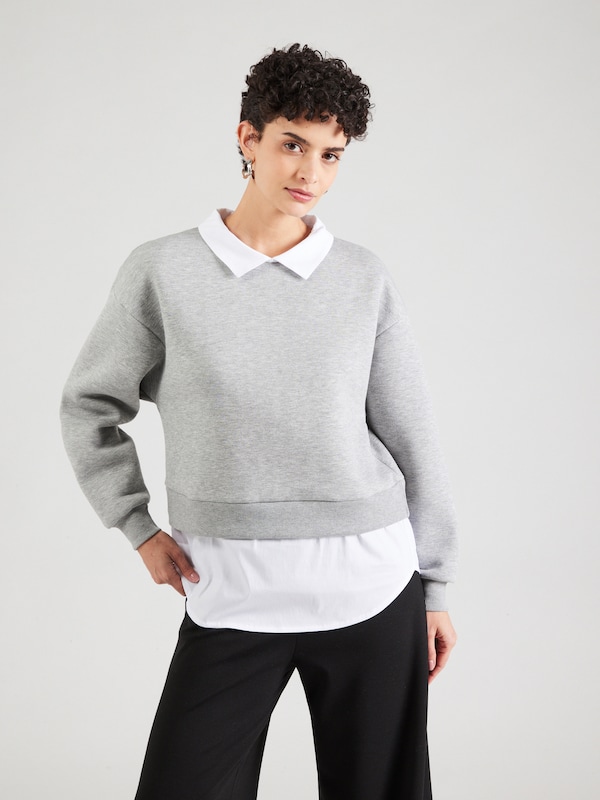 ABOUT YOU ABOUT YOU Sweatshirt 'Victoria' In Graumeliert Weiß