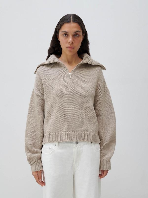 ABOUT YOU X Marie Von Behrens ABOUT YOU X Marie Von Behrens Pullover 'Valentina' (GRS) In Kitt