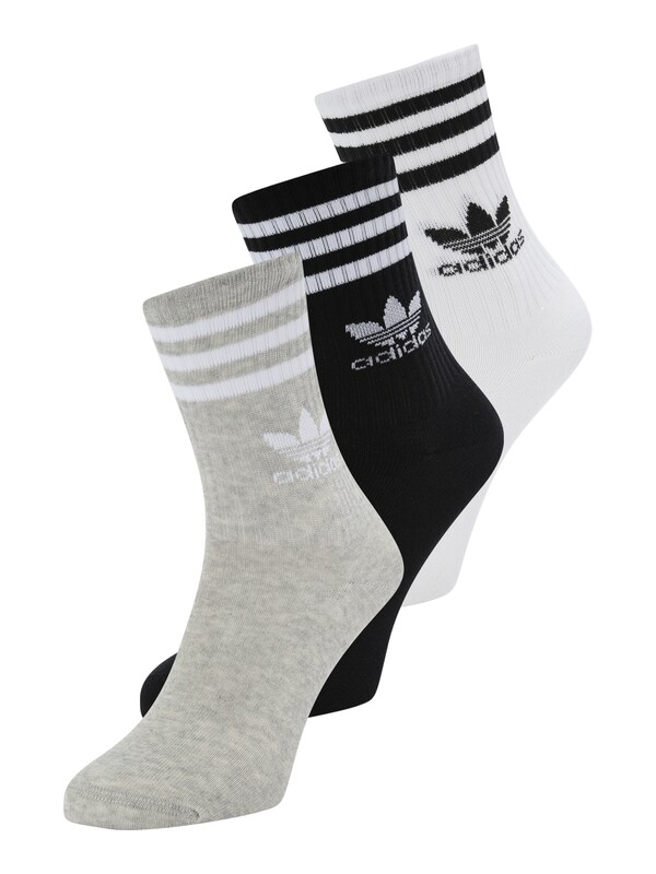 ADIDAS ORIGINALS ADIDAS ORIGINALS Socken in Graumeliert Schwarz Weiß