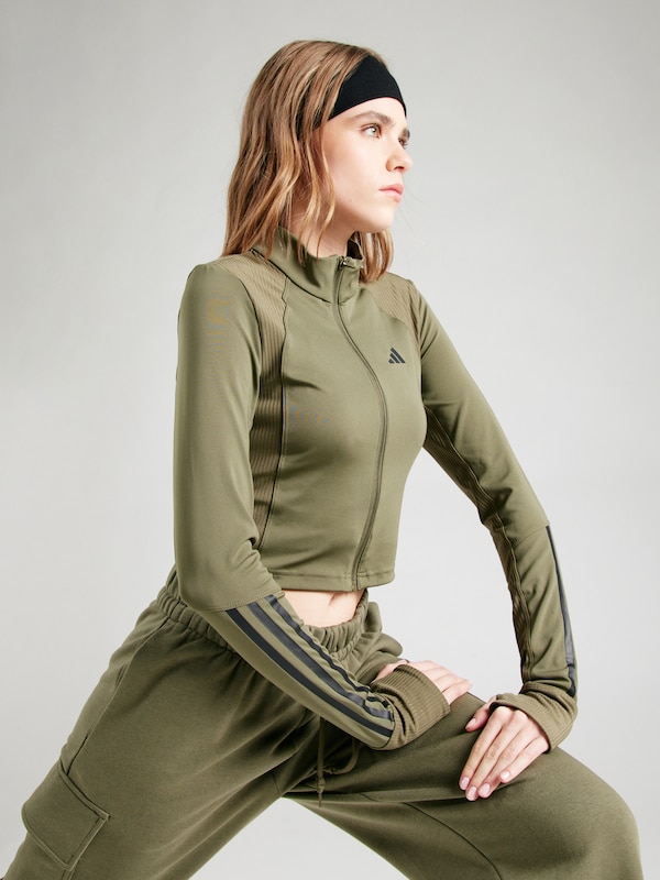 ADIDAS PERFORMANCE ADIDAS PERFORMANCE Sportsweatjacke 'Hyperglam' In Khaki