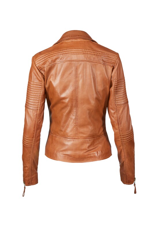 Apple Of Eden Apple Of Eden Lederjacke AOE-114 In Cognac