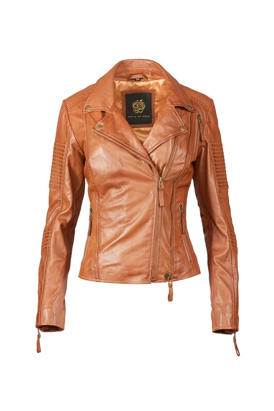 Apple of Eden Apple of Eden Lederjacke AOE-114 in Cognac