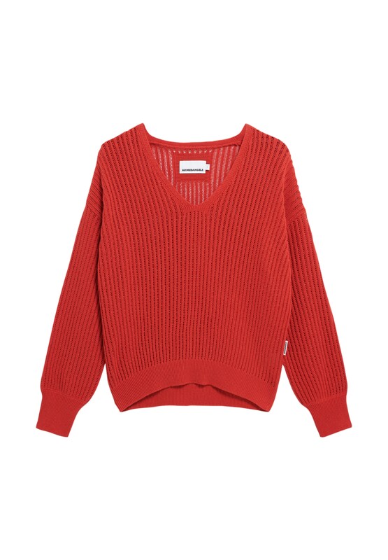 ARMEDANGELS ARMEDANGELS Strickpullover RABEAA CROCHET LINO in Koralle