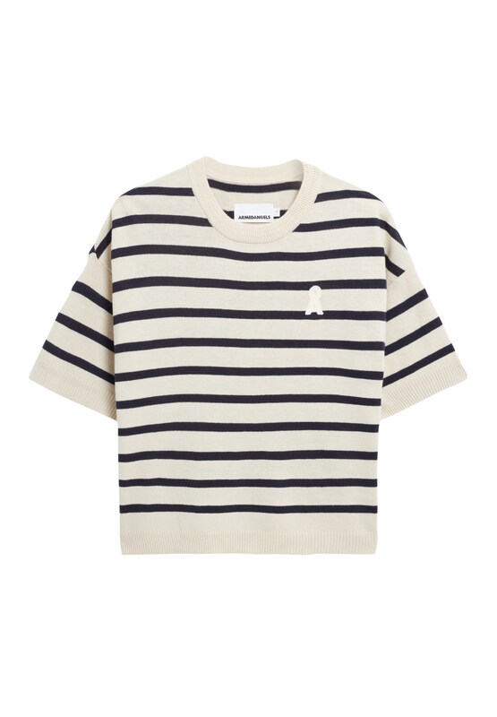 ARMEDANGELS ARMEDANGELS Strickshirt LIZAA LINO STRIPES in Weiß