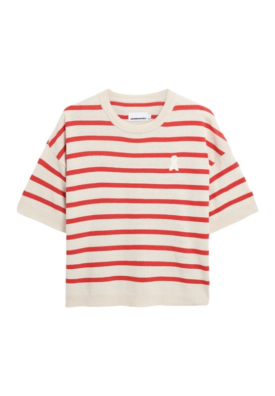 ARMEDANGELS ARMEDANGELS Strickshirt LIZAA LINO STRIPES in Weiß