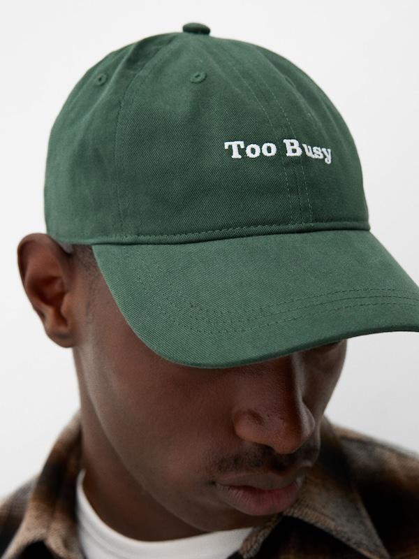 Bershka Bershka Cap 'MOOD OF THE DAY' In Schilf