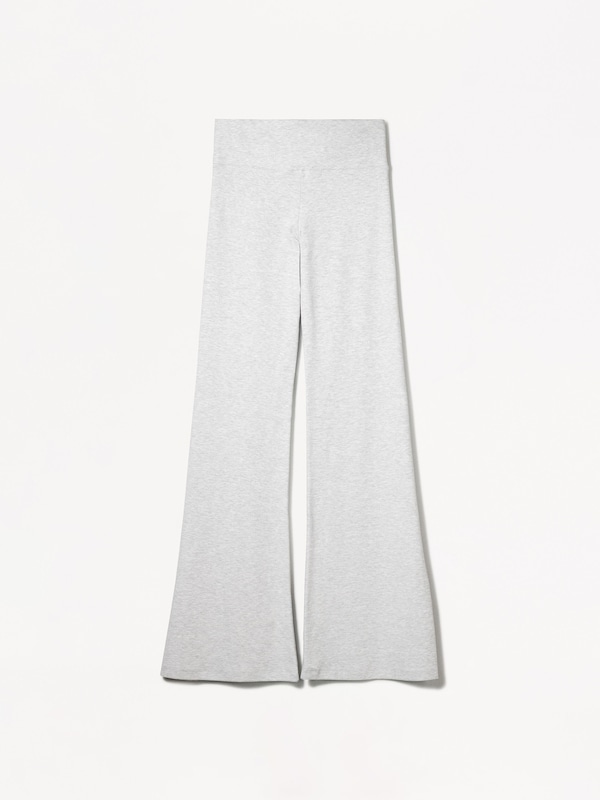 Bershka Bershka Flared Hose In Graumeliert