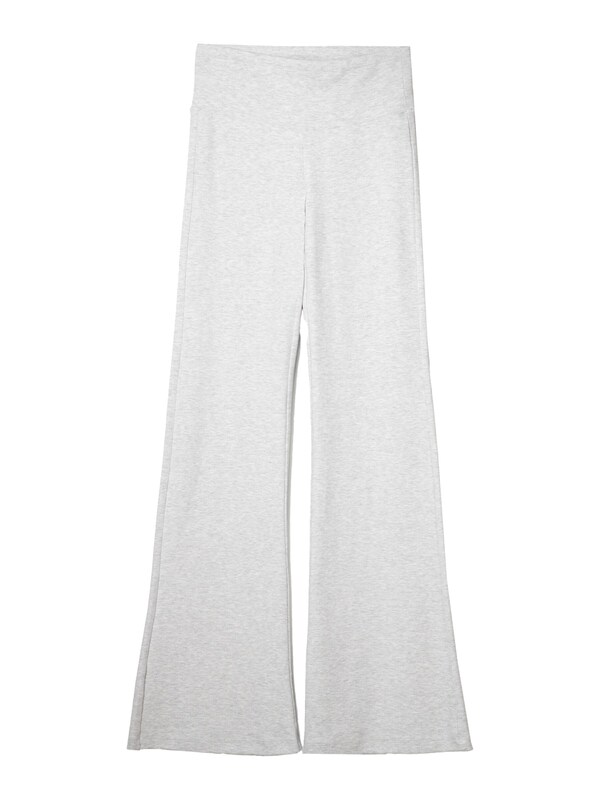Bershka Bershka Flared Hose in Graumeliert