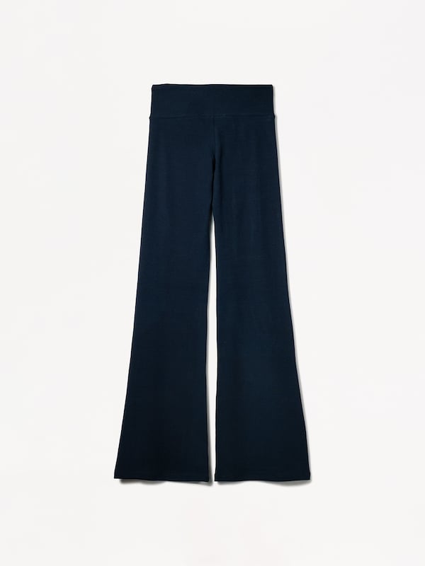 Bershka Bershka Flared Hose In Navy