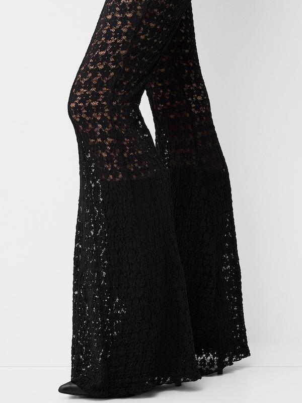Bershka Bershka Flared Hose In Schwarz