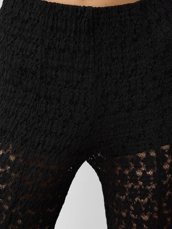 Bershka Bershka Flared Hose In Schwarz