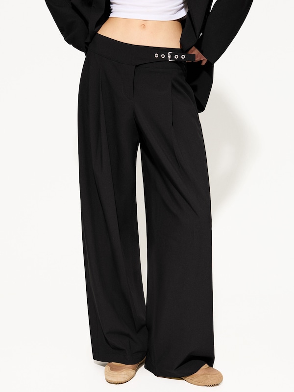 Bershka Bershka Loosefit Hose In Schwarz