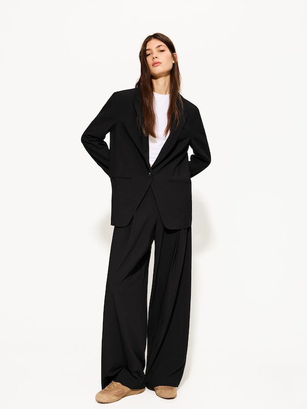 Bershka Bershka Loosefit Hose In Schwarz