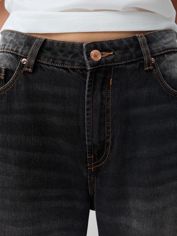 Bershka Bershka Loosefit Jeans In Black Denim