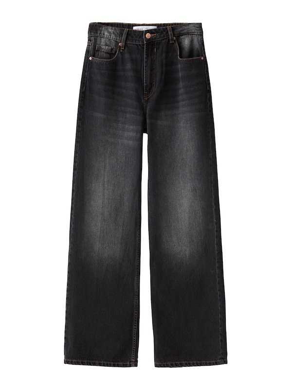Bershka Bershka Loosefit Jeans in Black Denim