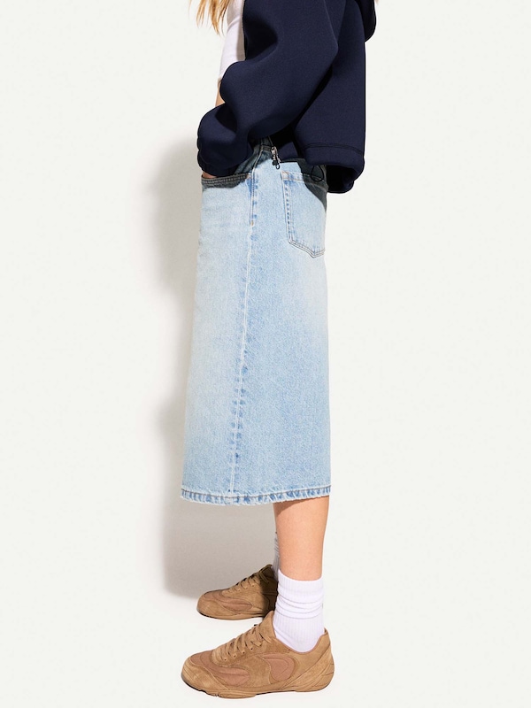Bershka Bershka Loosefit Shorts In Blue Denim