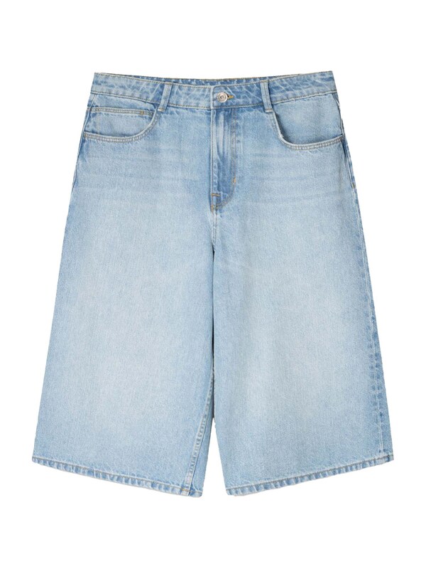 Bershka Bershka Loosefit Shorts in Blue Denim