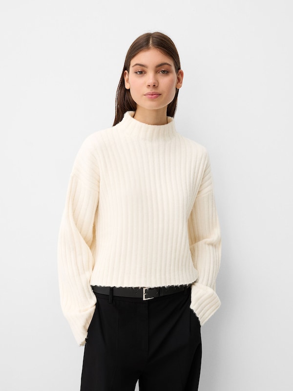 Bershka Bershka Pullover In Ecru