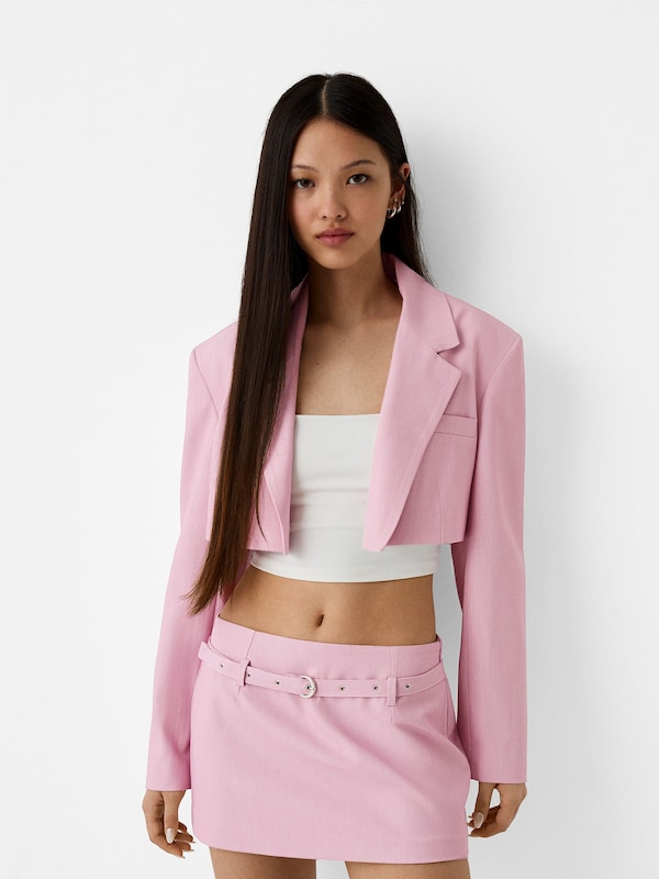 Bershka Bershka Regular Hosenrock In Hellpink