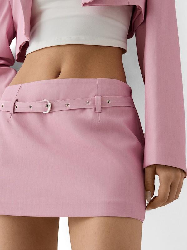 Bershka Bershka Regular Hosenrock In Hellpink