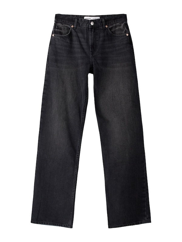 Bershka Bershka Regular Jeans in Black Denim