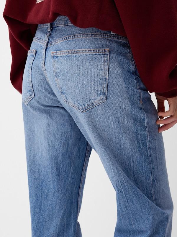 Bershka Bershka Regular Jeans In Blue Denim