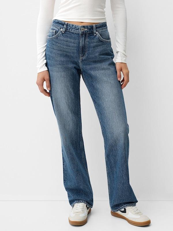 Bershka Bershka Regular Jeans In Blue Denim