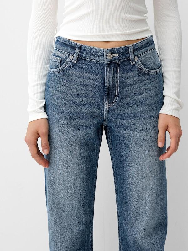 Bershka Bershka Regular Jeans In Blue Denim