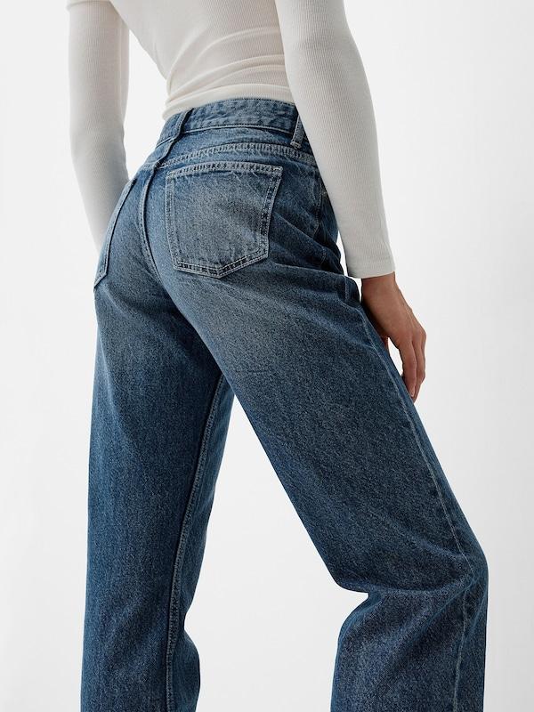 Bershka Bershka Regular Jeans In Blue Denim