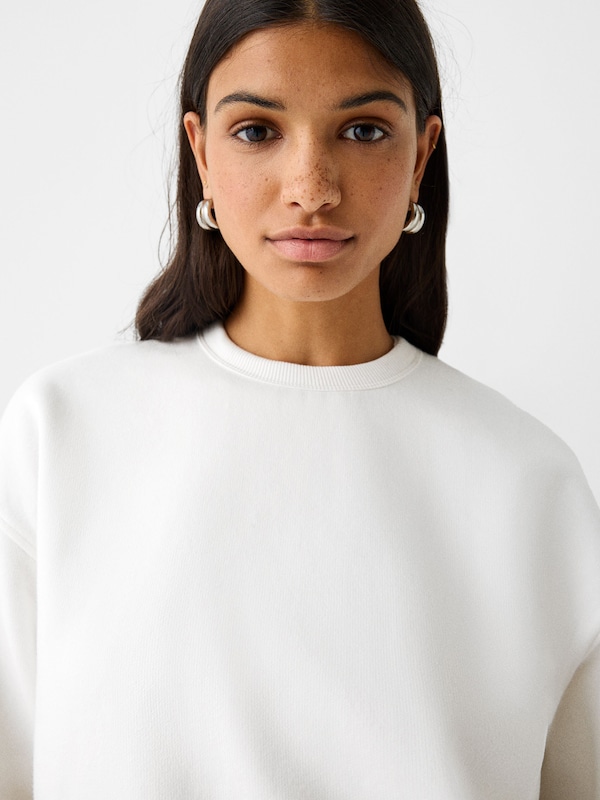 Bershka Bershka Sweatshirt In Offwhite