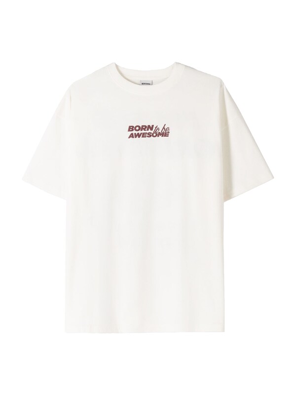 Bershka Bershka T-Shirt 'BRAZIL' in Weiß