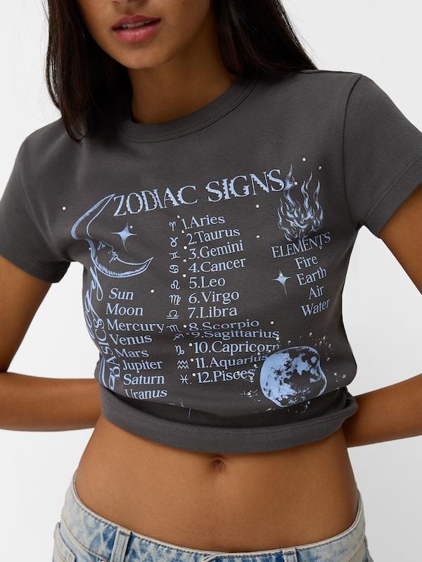 Bershka Bershka T-Shirt In Dunkelgrau