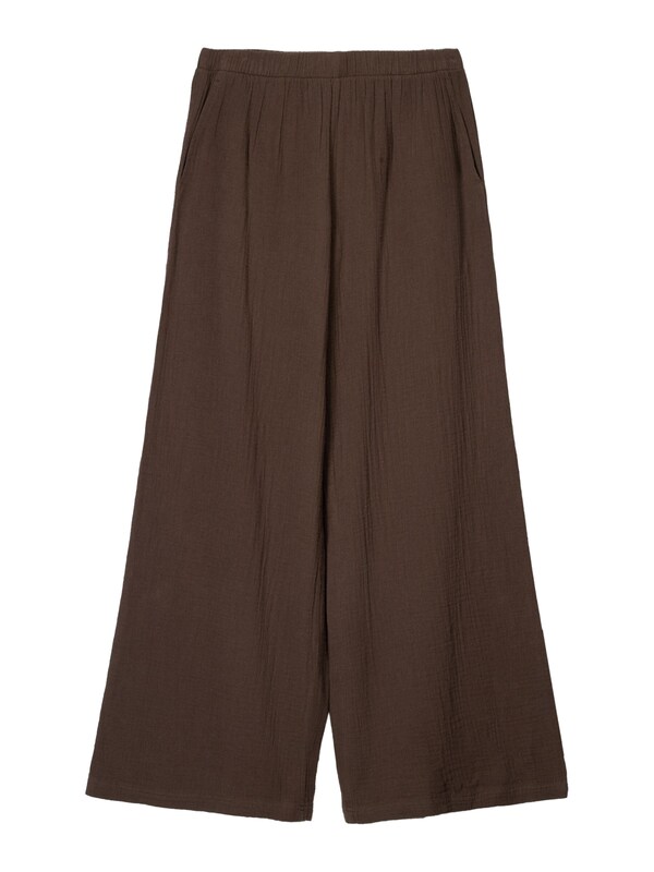 Bershka Bershka Wide Leg Hose in Braun
